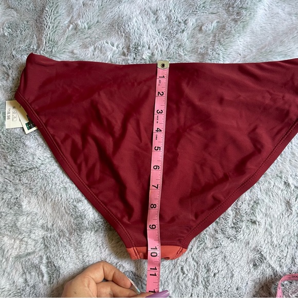 Time & Tru Colorblock Pink/Orange/Maroon Bikini Bottom Size M - NWT - Picture 8 of 12